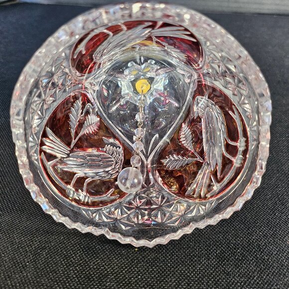 Vintage Hofbauer Ruby Byrdes Collection Bell 24% Lead Crystal West Germany - Picture 7 of 10